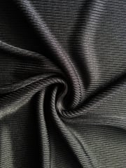 2 x 2 100% Polyester Rib Knit Stretch Fabric- Black SQ99 BK