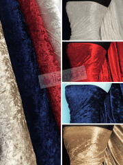 20 METRES Crushed Velvet/Velour 4 Way Stretch Fabric Wholesale Roll- JBL365