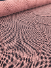 20 METRES Fishnet (6mm) 4 Way Stretch Material Wholesale Roll- Dark Dusky Pink JBL79 DKPN
