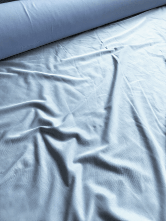 20 METRES PQ Sheen Tactel 4 Way Stretch Lycra Jersey Wholesale Roll- Cinderella Blue JBL82 CBL