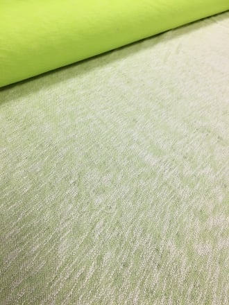 20 METRES Sweatshirt Loop Back Jersey Wholesale Roll- Fluorescent Yellow JBL31 FLYL