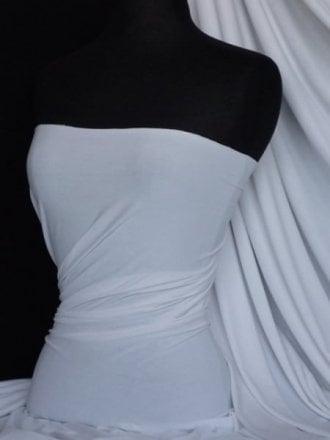 20 METRES TXT Soft Touch 4 Way Stretch Lycra Fabric Wholesale Roll- Off White JBL259 OFWHT
