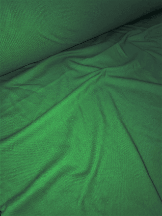 20 METRES Yarn Dyed Single Pique UV Protective 100% Cotton Knitted Tubular Fabric Wholesale Roll- Emerald Green JBL128 EMR