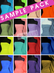 20 SAMPLE PACK- Matt Lycra 4 Way Stretch Material Q56