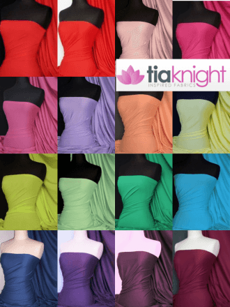 24 PACK (1/2 Metre) Single Jersey Knit 100% Light Cotton T-Shirt Fabric- Mixed Plains Q1249