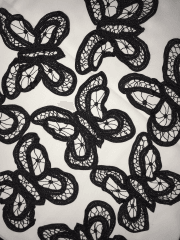 24 Pieces Cotton Crochet Embellishments Job Lot Bolt Pack- Black JBL121 BK