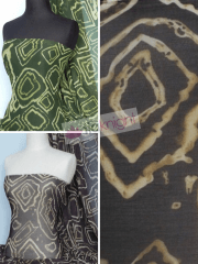 25 METRES Chiffon Tie Dye Sheer Fabric Wholesale- Geometric Print JBL384