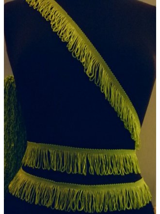 3 METRES Fringe Non-Stretch Trimming- Parrot Green TS40 PGR