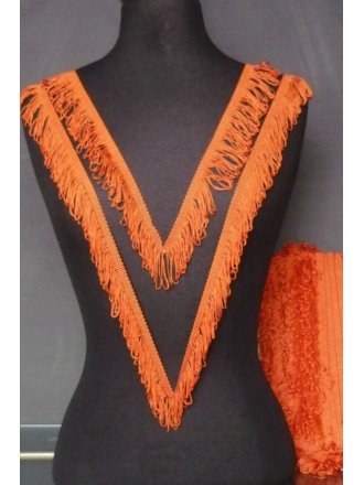 3 METRES Fringe Non-Stretch Trimming- Tropical Orange TS28 OR