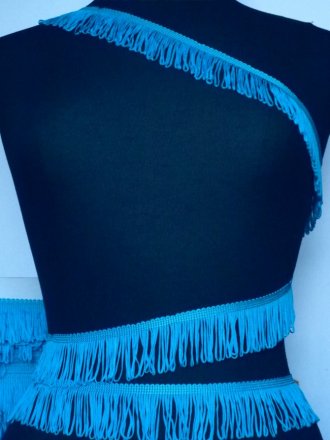 3 METRES Fringe Non-Stretch Trimming- Turquoise TS41 TQ