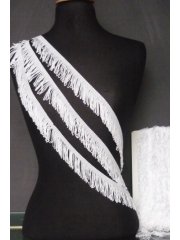 3 METRES Fringe Tassel Non-Stretch Trimming- White TS26 WHT