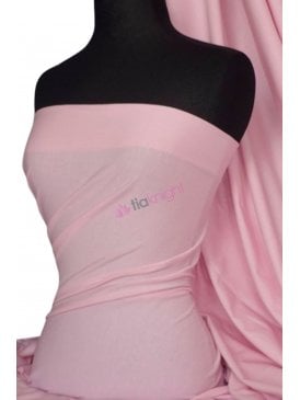 4 Metres Clearance Cotton Lycra Jersey 4 Way Stretch Fabric- Baby Pink Q35 BPN