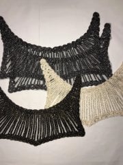 4 Pieces Lurex Neck Pieces Net Embellishments Job Lot Bolt Pack- JBL145 MLT