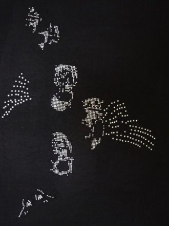 6 Silver Assorted Iron-On Rhinestuds