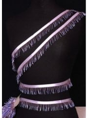 9 METRES Beaded Fringe Trimming Job Lot Bolt Pack- Violet Purple JBL58 VPPL