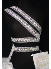 Angel White Sequin Organza Trimming