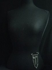 Antique Silver Chain Brooch