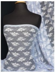 Antique Stretch Lace Floral Fabric- Lilac Q793 LIL