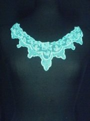 Aqua Blue Sequin Net Neck Piece