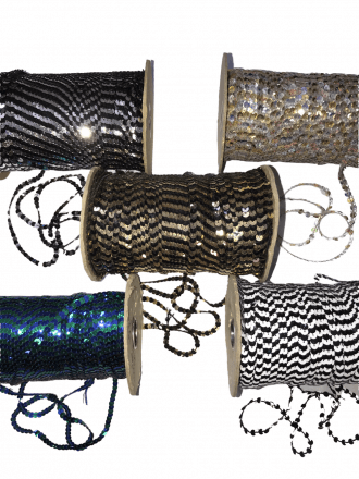Assorted Coloured Sequin Trimmings- Coloured Combo SY62