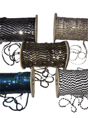 Assorted Coloured Sequin Trimmings- Coloured Combo SY62