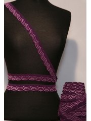 Aubergine Purple Scalloped Lace Trimming