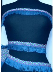 Aztec Denim Blue/Multi Fringe Trimming