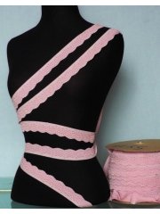 Baby Pink Scalloped Lace Trimming