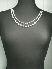 Beaded Pearl Neck Display- White EM179 WHT