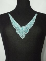 Beaded Sequin Neck Piece- Turquoise Blue EM132 TQBL