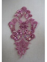 Beaded Sequins Applique- Dusky Pink EM143 DPN