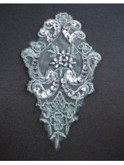 Beaded Sequins Applique- Warm Grey EM143 GR