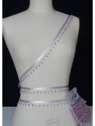 Beaded Tassel Fringe Trimming Decoration- Soft Lilac TS7 SLLC