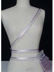 Beaded Tassel Fringe Trimming Decoration- Soft Lilac TS7 SLLC