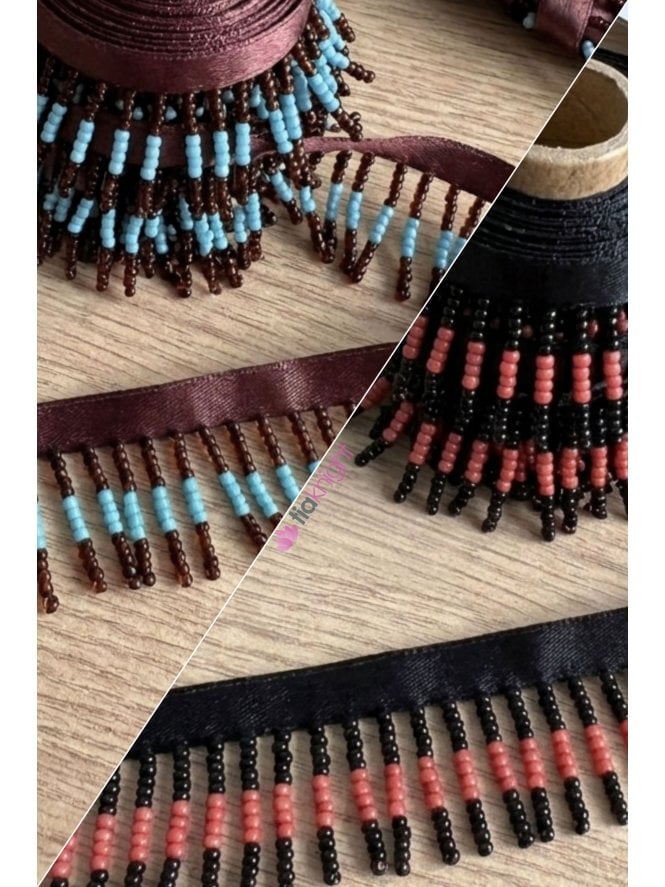 Beaded Tassel Fringe Trimming Decoration- TS13