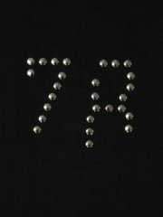 Black '7 R' Iron-On Rhinestuds