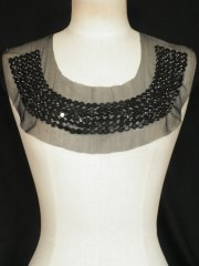Black Beaded Net Neck Piece