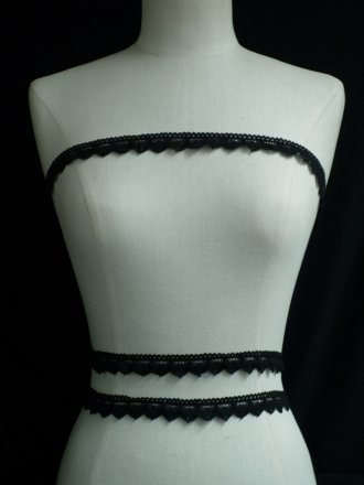 Black Cotton Crochet Trim