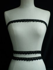 Black Cotton Crochet Trim