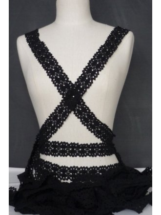 Black Cotton Crochet Trimming