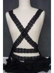Black Cotton Crochet Trimming