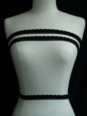Black Cotton Flower Crochet Trim