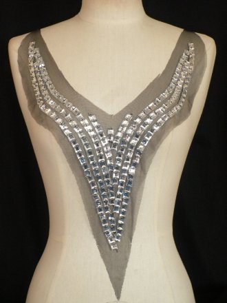 Black Diamond Studded Net Neck Piece