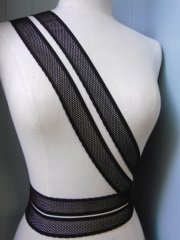Black Elastic Lycra Net Trim