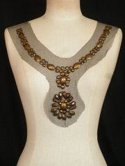 Black/ Gold Stoned Net Neck Piece