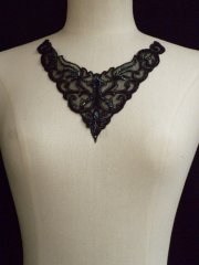 Black Hologram Beaded Neck Piece