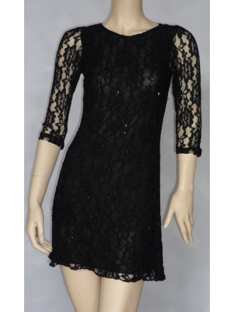 Black Lace Cocktail Dress