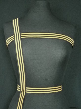 Black/ Mustard Stripe Trim