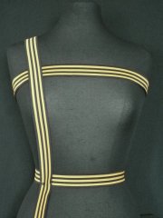 Black/ Mustard Stripe Trim