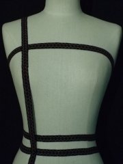 Black/ Red Aztec Print Trim